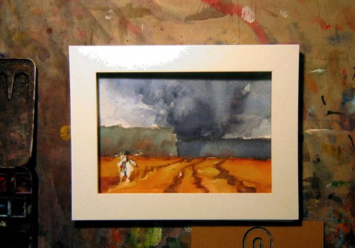 storm over field by Goran Žigolić Watercolors