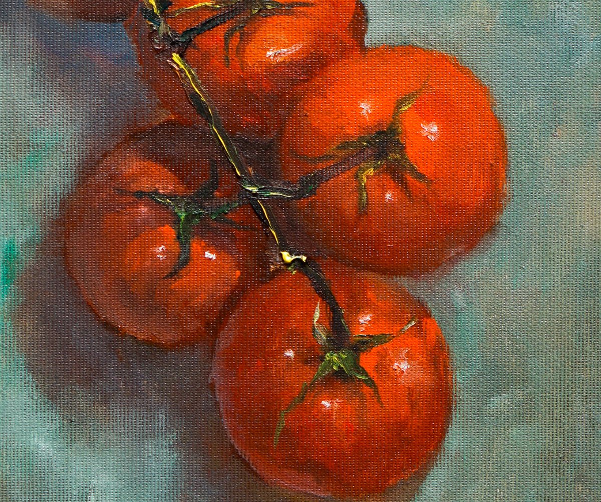 Impressionistic Still Life Oil Painting By Pavel Filin, 10 X 12", Tomato, Original Artwork
