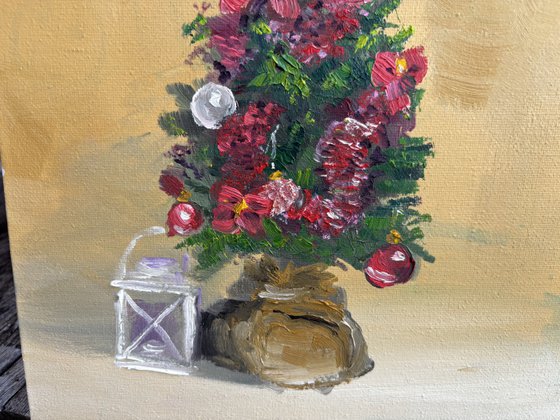 Still life with Christmas tree