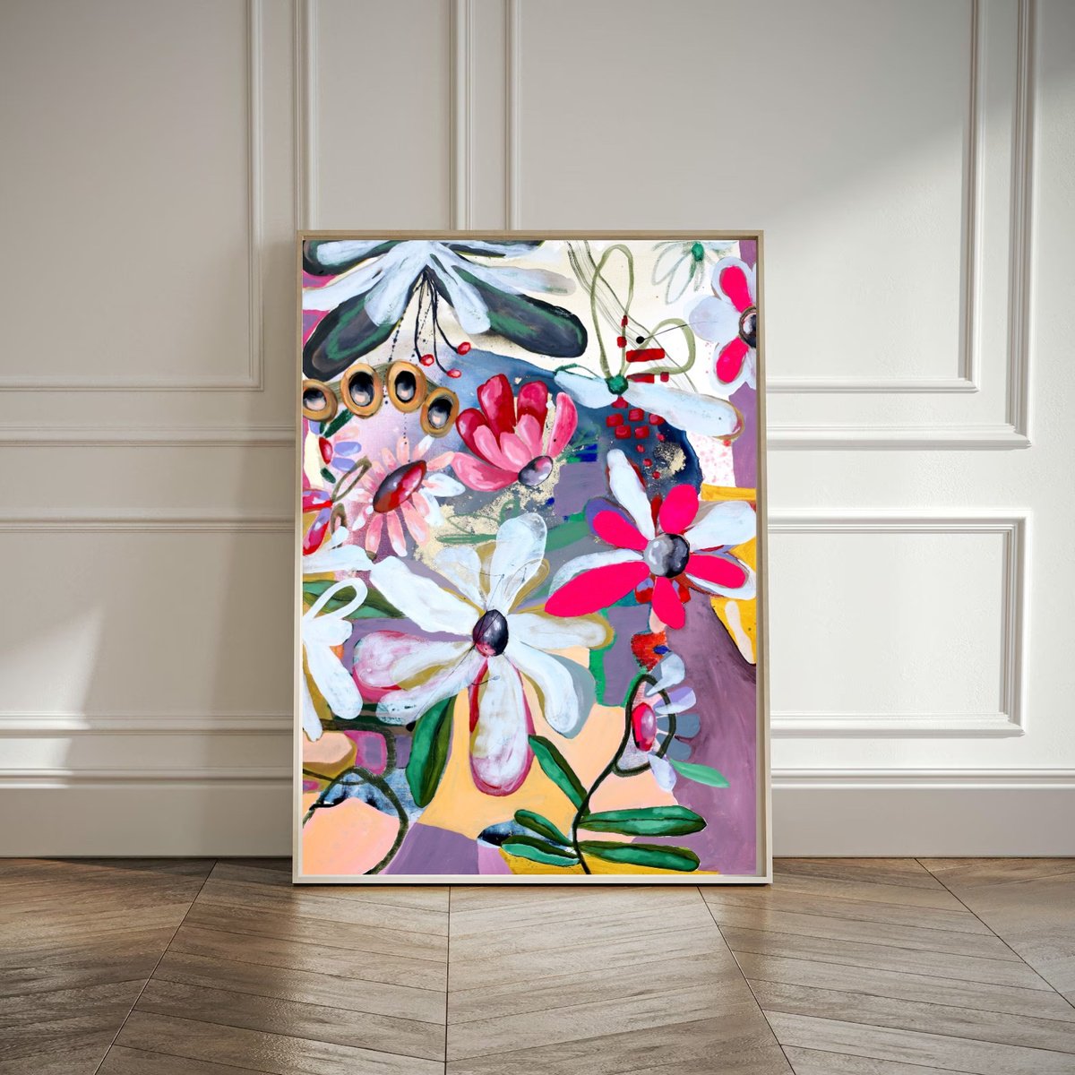 Organic Botanical Painting By Poovi Art, 30 X 40", Don