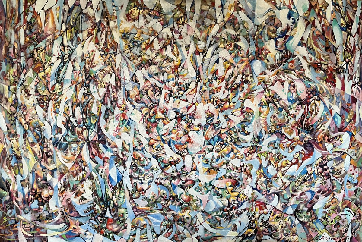 Expressive Oil Painting , Carousel By Samvel Atasunc, 35 X 24, Artwork For Sale On Artfinder