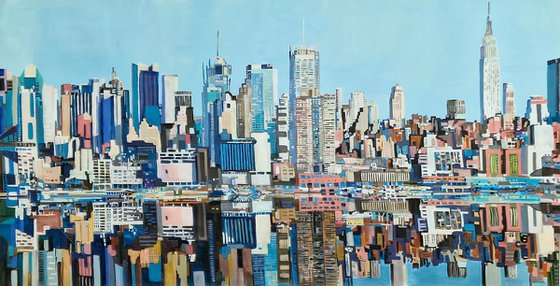 Urban Skyline Reflection New York