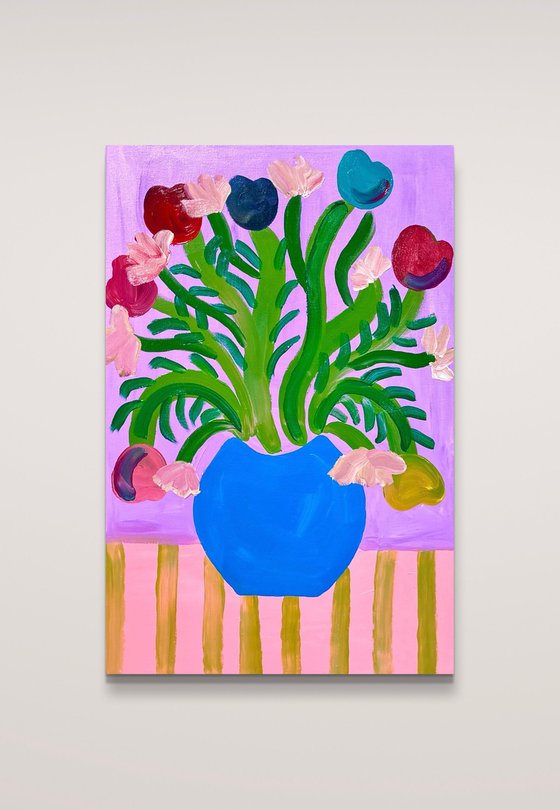 Tulips and petunias