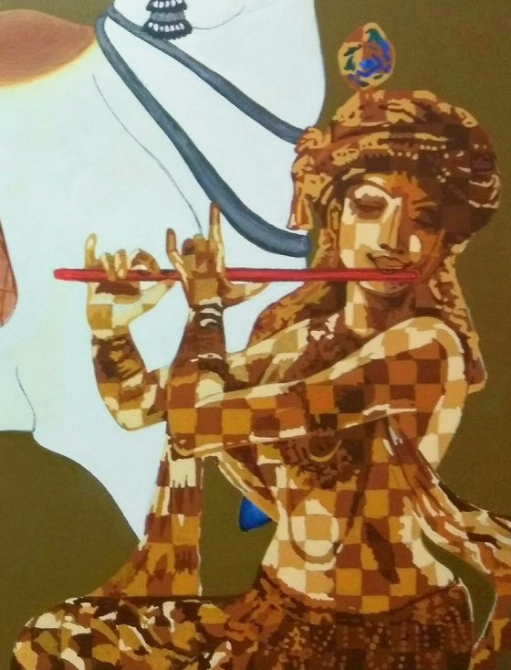 Radha Krishna and Happy Cow