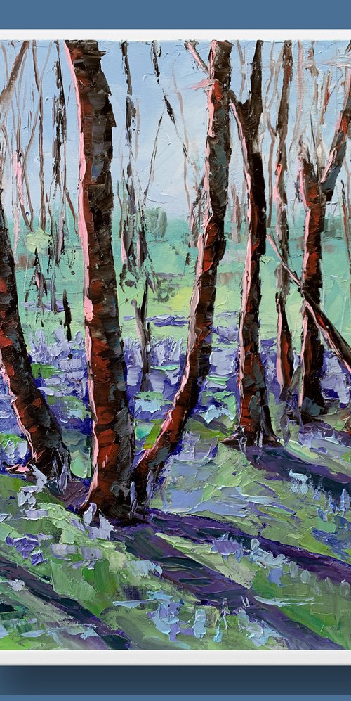 Bluebells clearing in the forest. by Vita Schagen