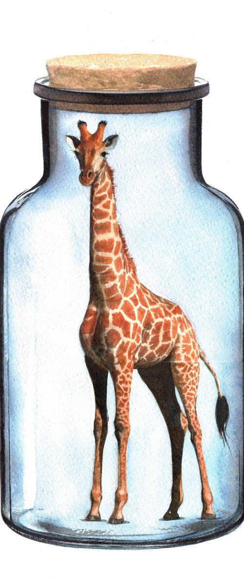 Giraffe in Jar V by REME Jr.