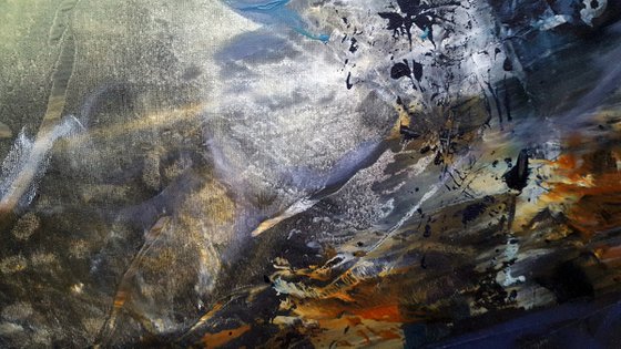 LARGE XXL CHILDHOOD DREAM COLORFULL ABSTRACT FASCINATING PAINTING BY O KLOSKA
