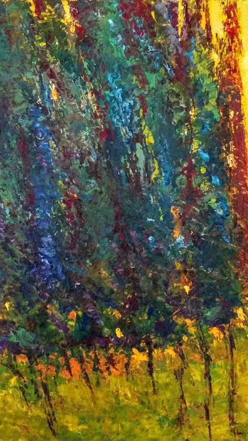 Towards Light Landscape  Oil Painting by Padmaja Madhu