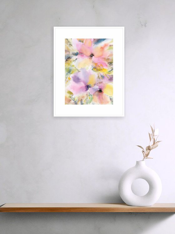 Colorful abstract flowers