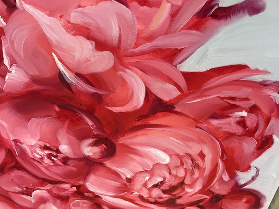 Red peonies