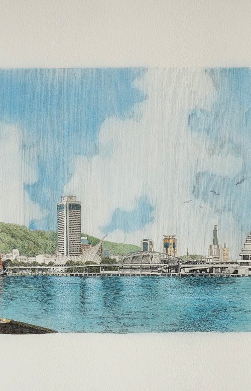 Panoramic View of Kobe Port and Meriken Park by Masato Watanabe