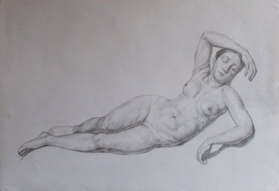 Nude female model