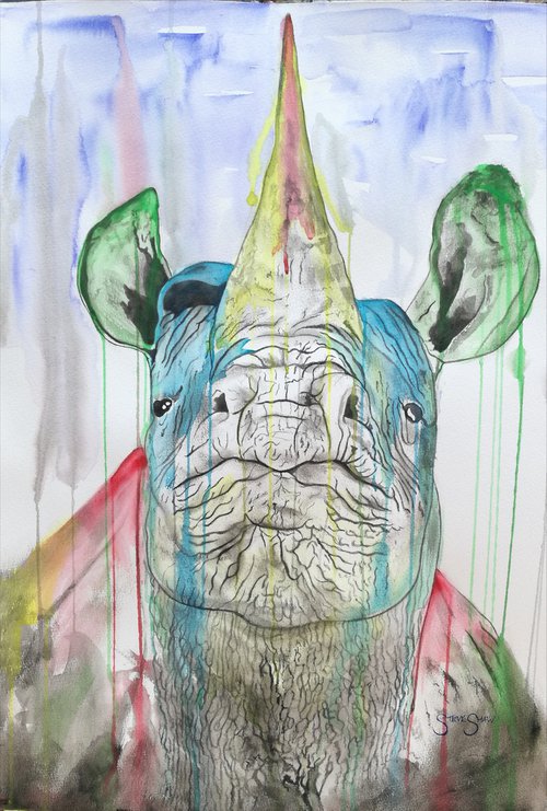 Radiant Rhino by Steven Shaw