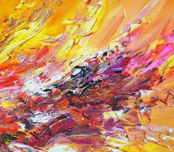 Yellow Red Abstraction S 1