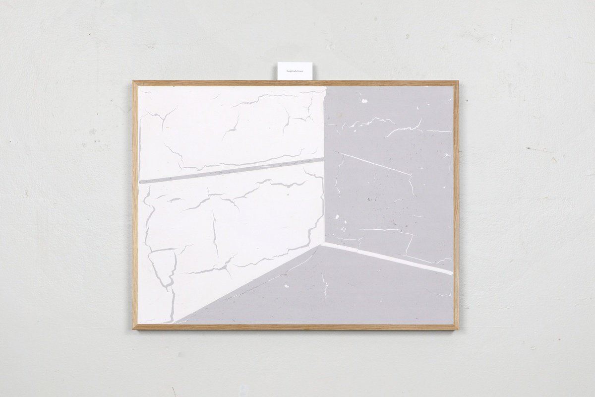 Geometric Abstract Painting By Johan Soderstrom, 33 X 25, #428 Obstructed View, Original Artwork