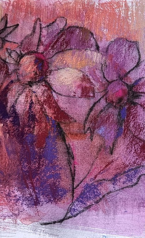 Abstract Ruby Chamomile by Elena Genkin