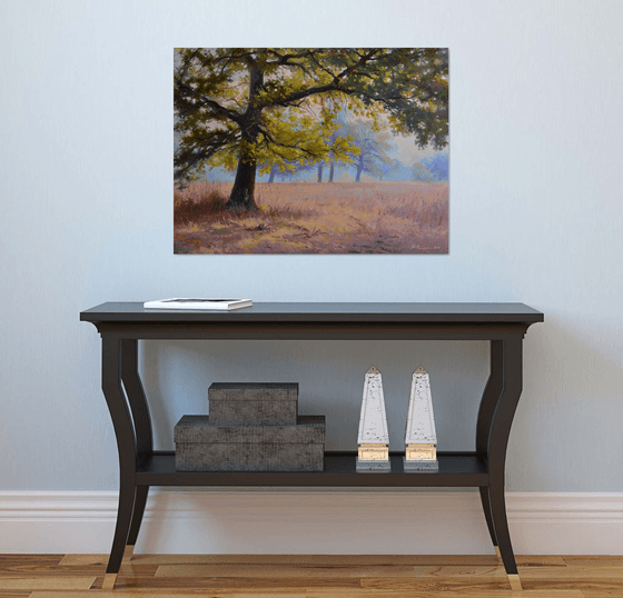 Autumn in an oak grove