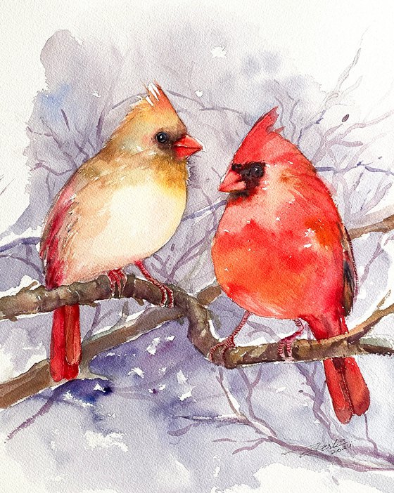 Winter Cardinals