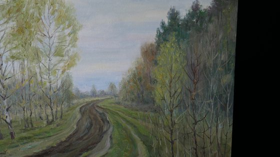 The First Green Of Spring - spring landscape painting