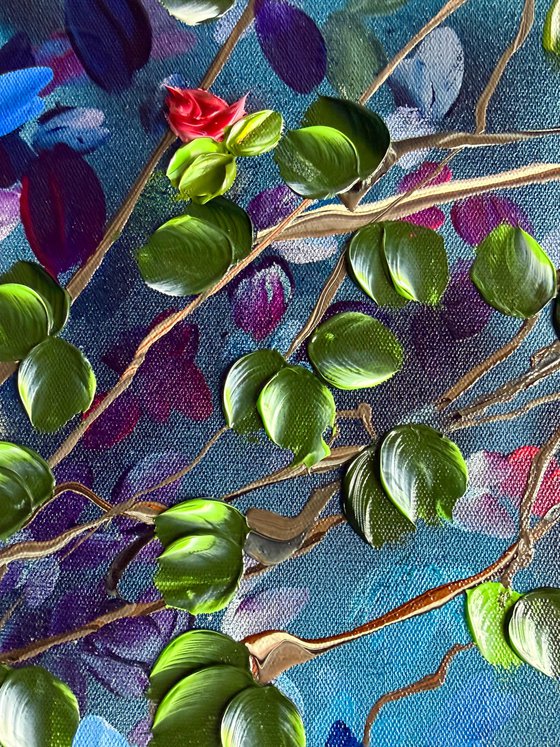 Pink Buds in Blue Air