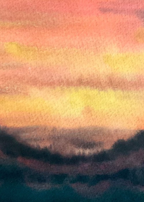 North Dorset ridge sunset by Samantha Adams