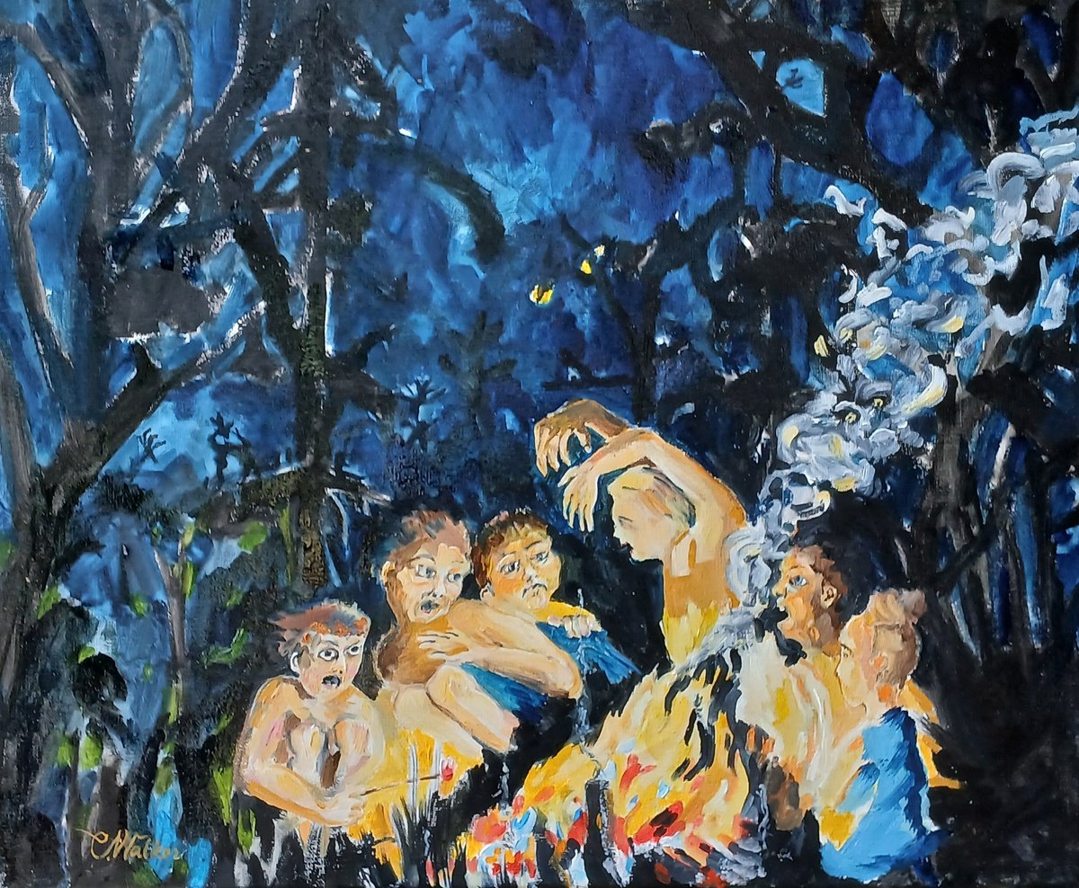 Expressive Oil Painting , Whooooooo By Chris Walker, 24 X 20, Artwork For Sale On Artfinder