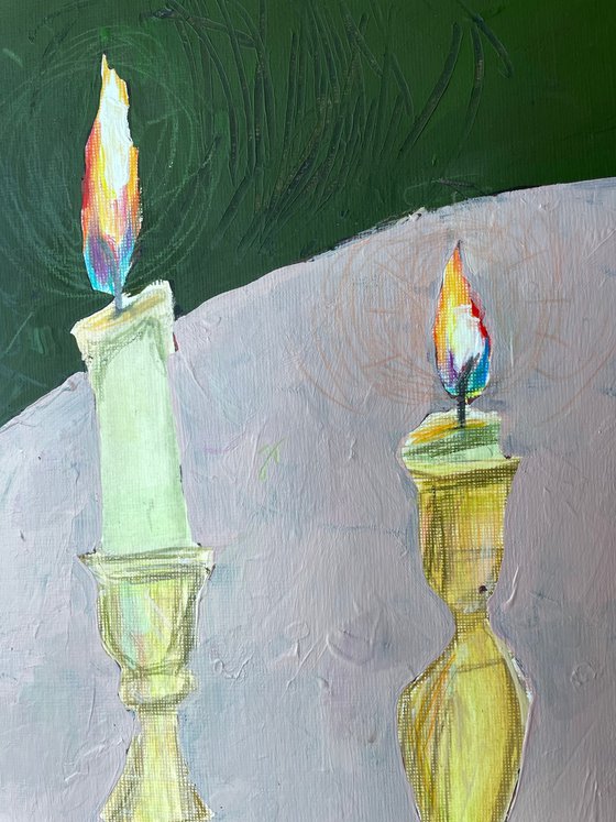 Still life with candles