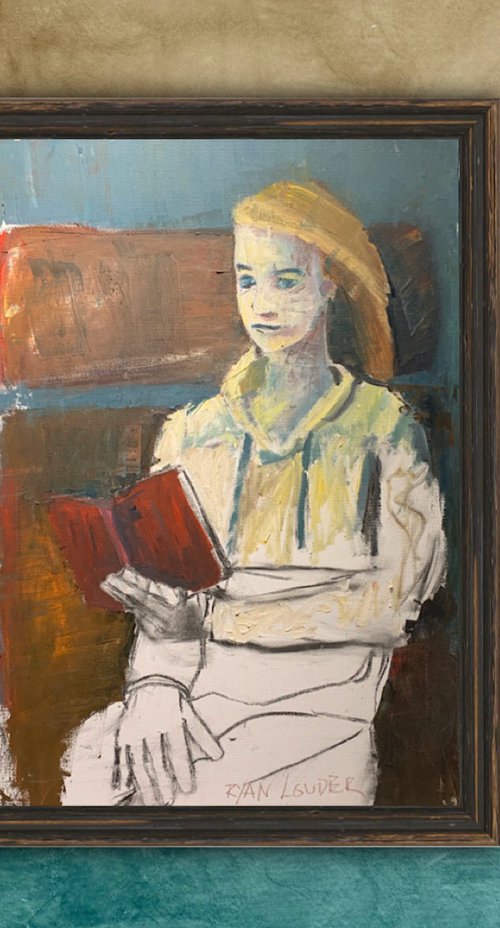 Woman Sitting Reading by Ryan  Louder
