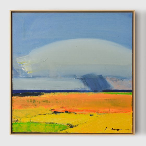 Rain over fields