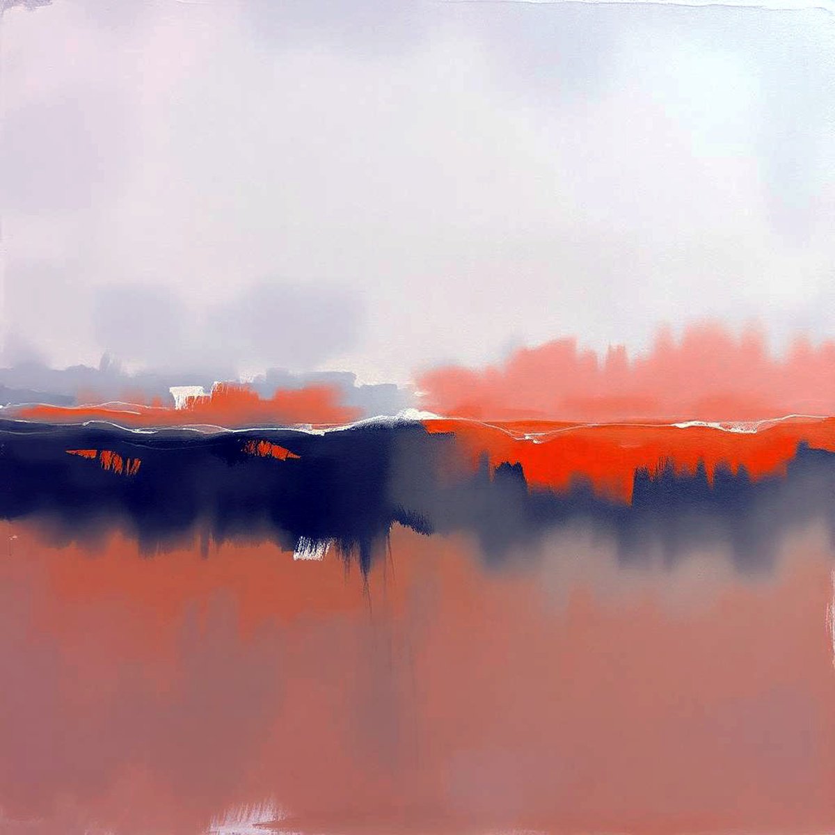 Abstract Giclee Print By Alessandro Butera, 35 X 35, Earth And Fire, Original Artwork