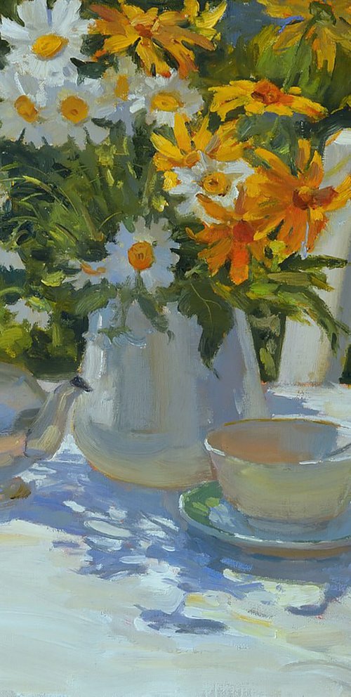 Morning Tea in the Garden by Nataliia Nosyk