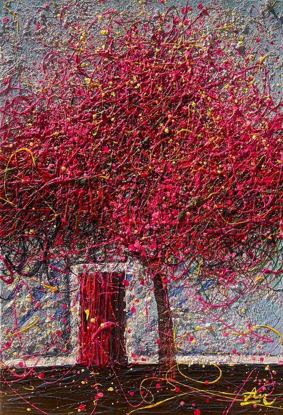 Under the Magenta Canopy - Framed