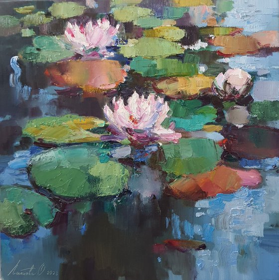 Pond with water lilies