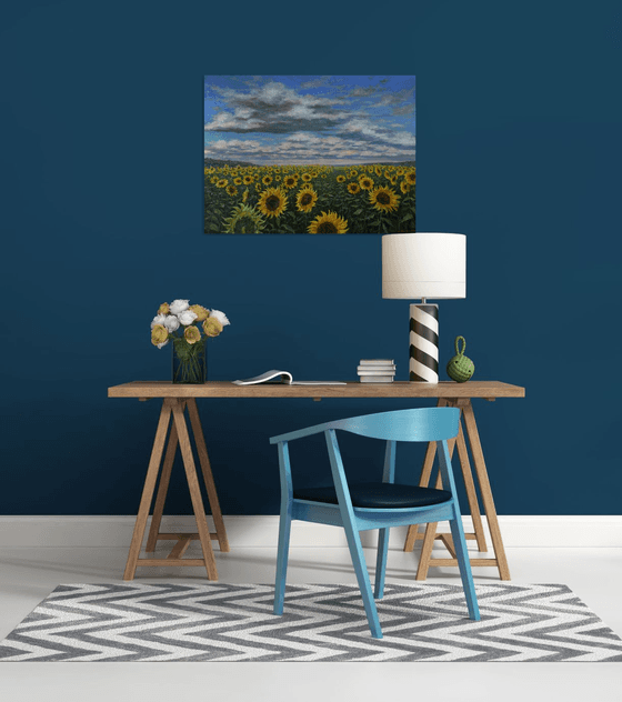 Sunflower Field - original landscape painting