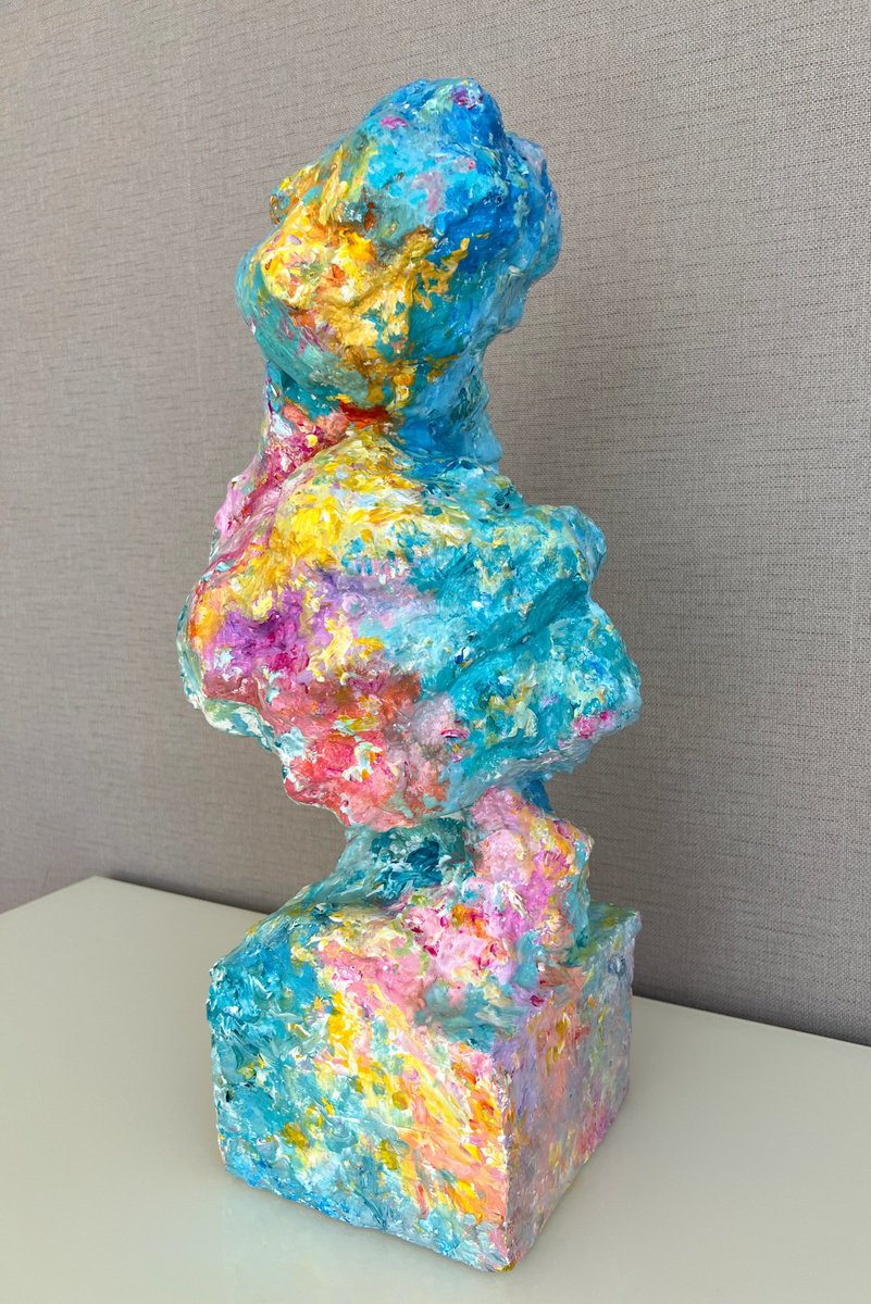 Abstract Sculpture By Zakhar Shevchuk, 10 X 21", Emanation, Original Artwork