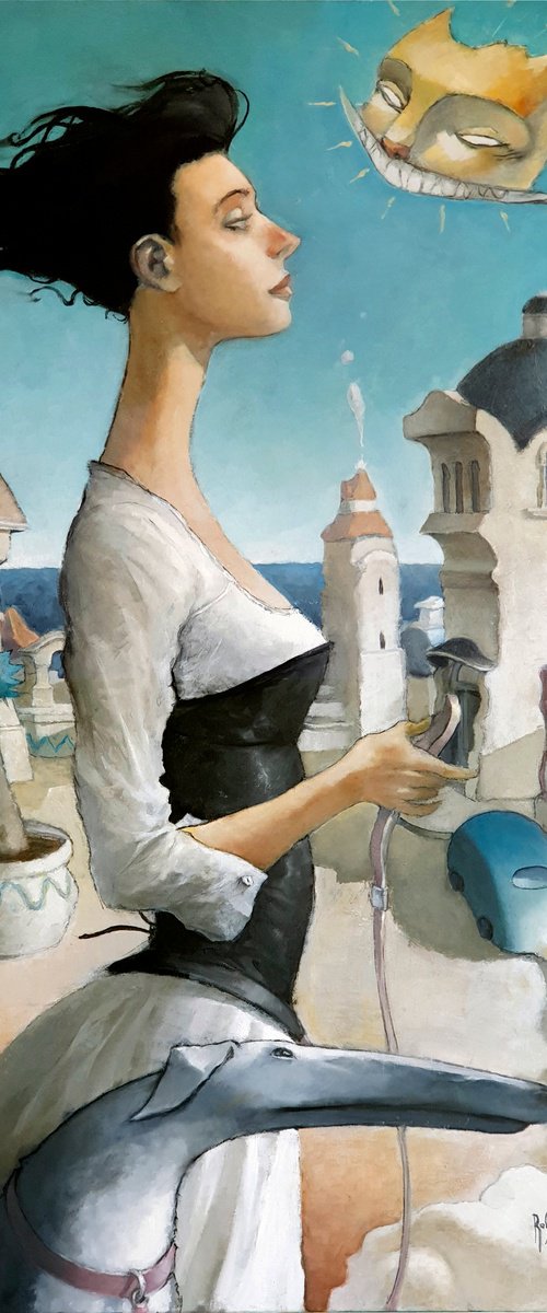 Long Noses and a Cat in the Sky by Armando Rossi