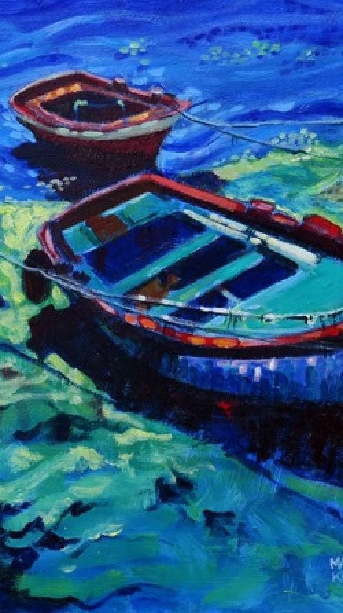 Boats in Galicia. by Mary Kemp