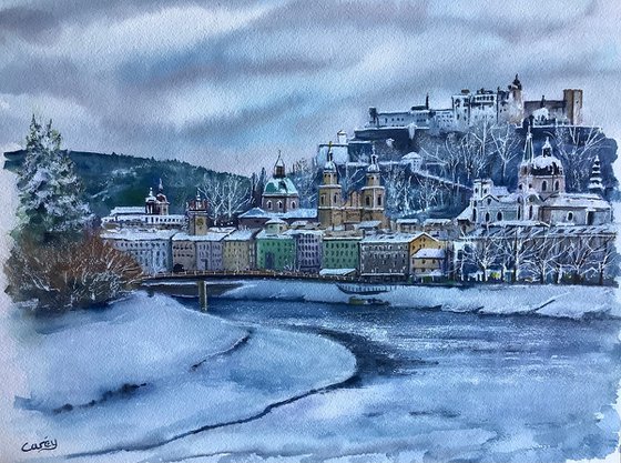 Salzburg winter scene