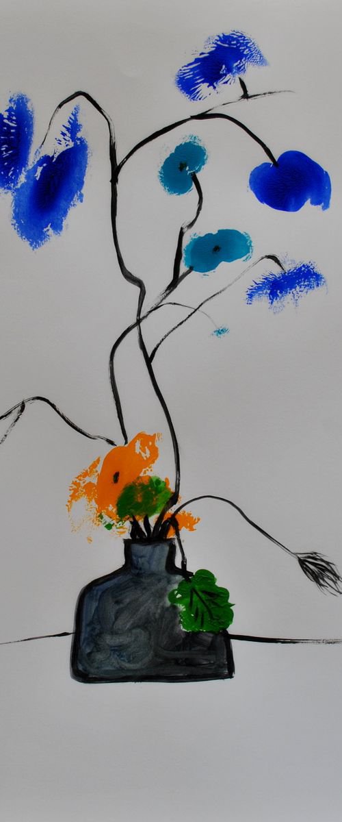 Ikebana " Poetry and Lightness" / 19,68 x 25,59 in ( 50x65 cm ) / 2018 by Pierre-Yves Beltran