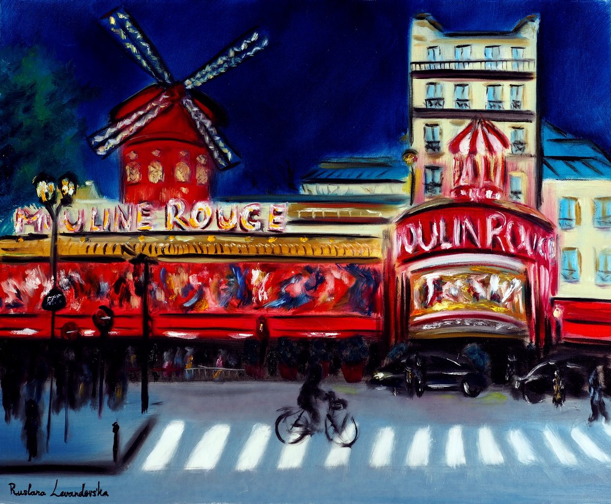 Moulin Rouge, Evening Paris by Ruslana Levandovska