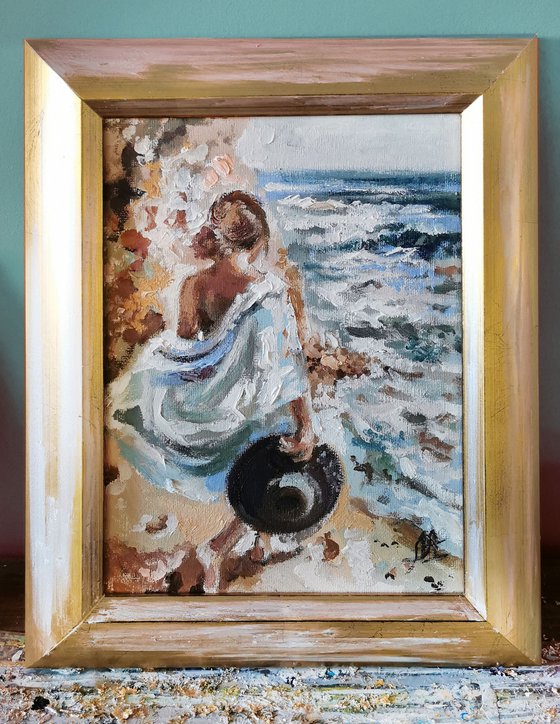 "My riviera", Sea women painting