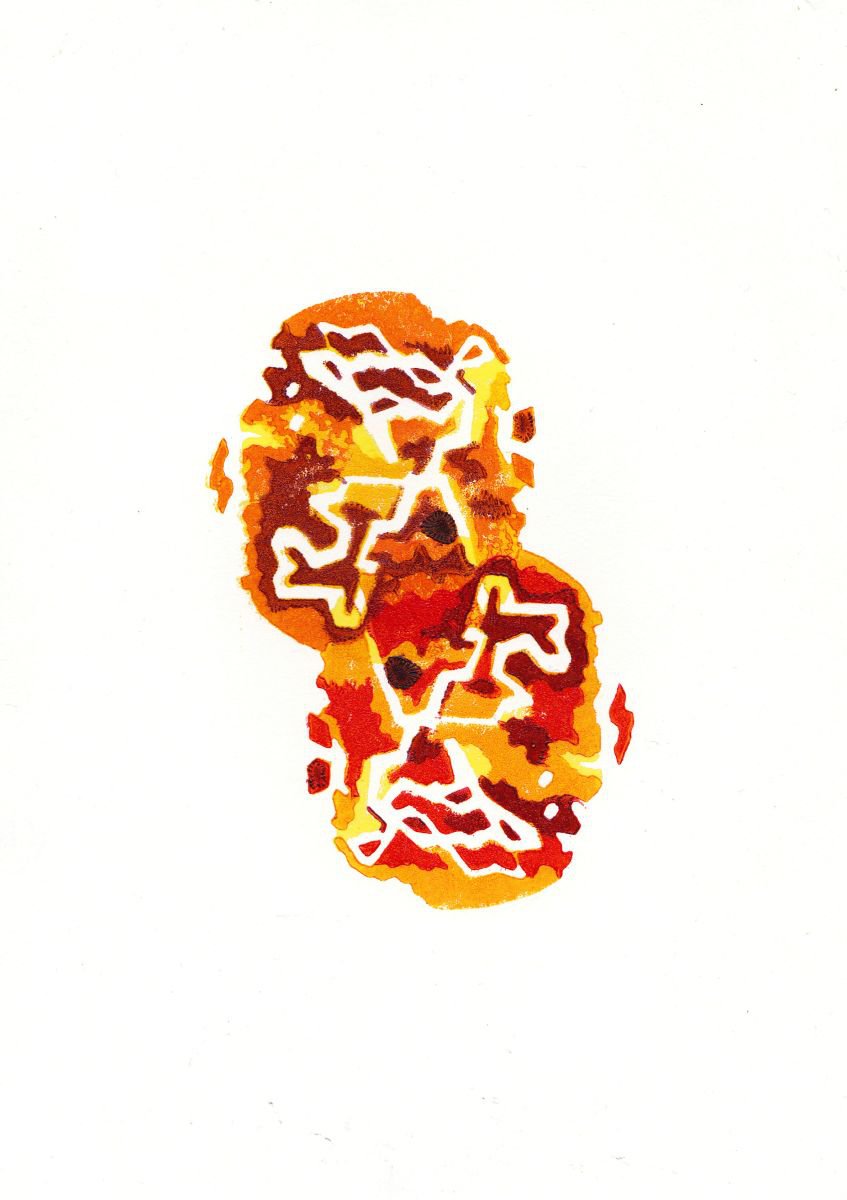 Organic Abstract Limited Edition Print By Adam Grose Ma Pgce, 9 X 13, Petrus: Biomorph, Original Artwork