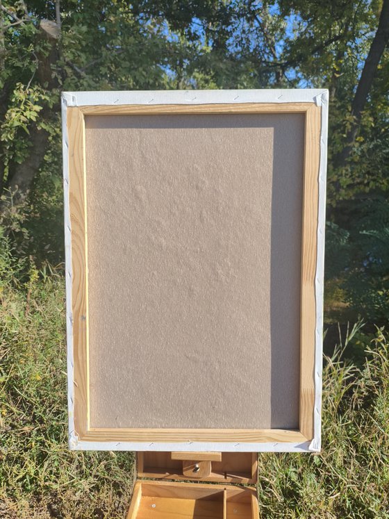 Summer bouquet on the bench