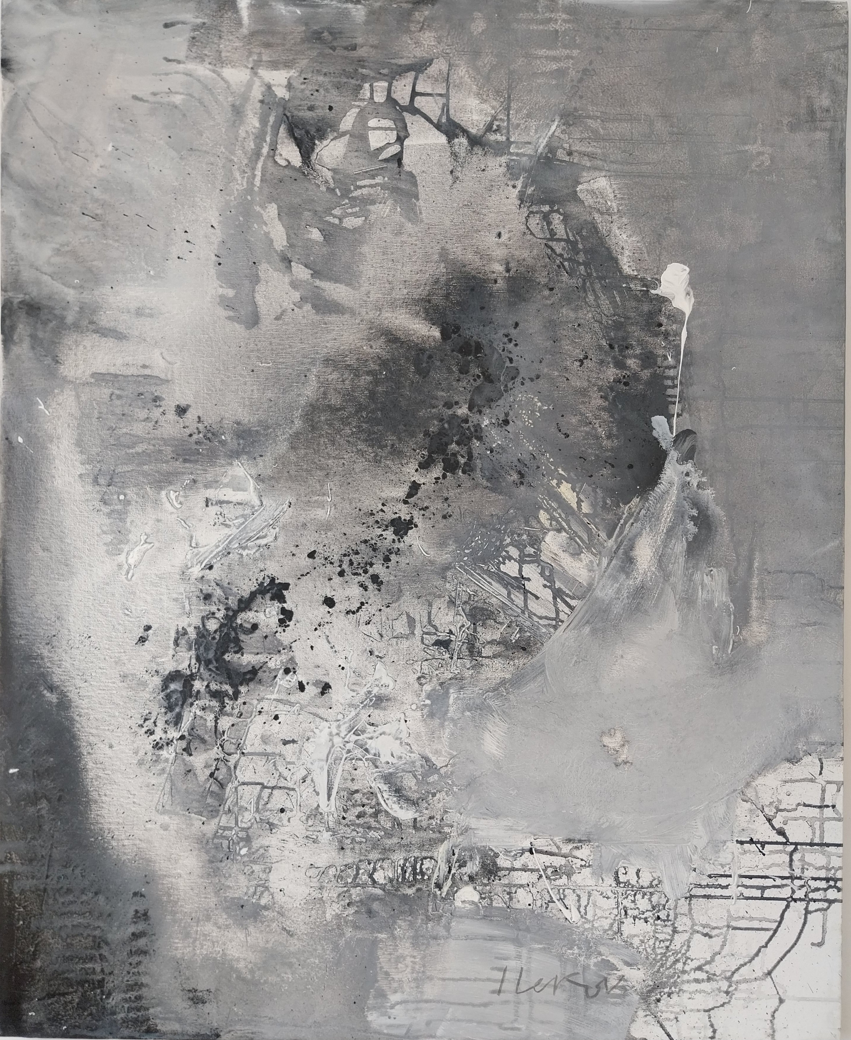 Abstract Acrylic Painting By Ivo Lekov, 32 X 39, Resonance 3, Original Artwork