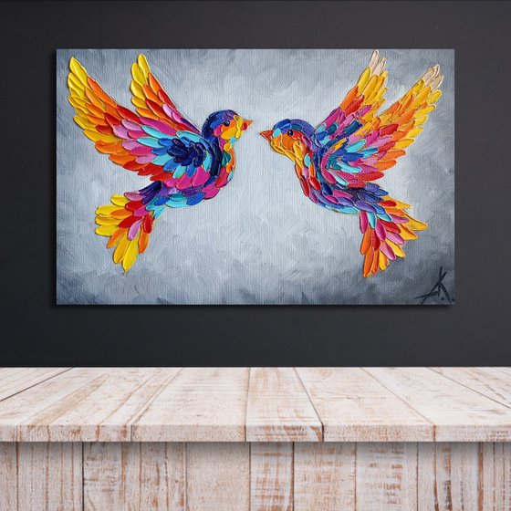 Hummingbirds in love - birds