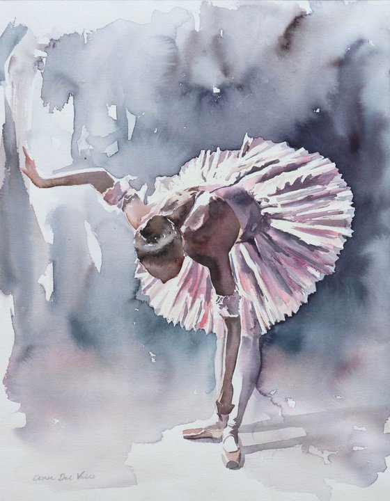 Ballerina Painting "In The Wings III"