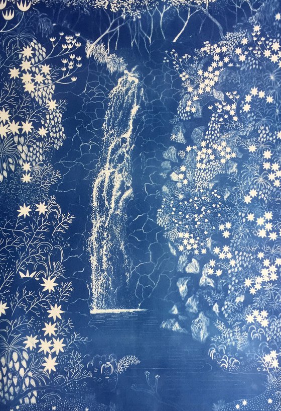 Dreamfalls (cyanotype)-unframed