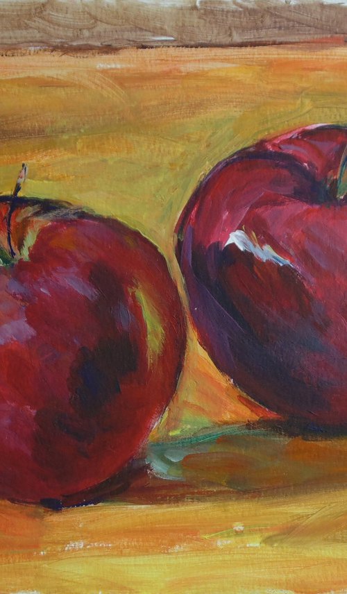 Two red apples by Alexander Shvyrkov