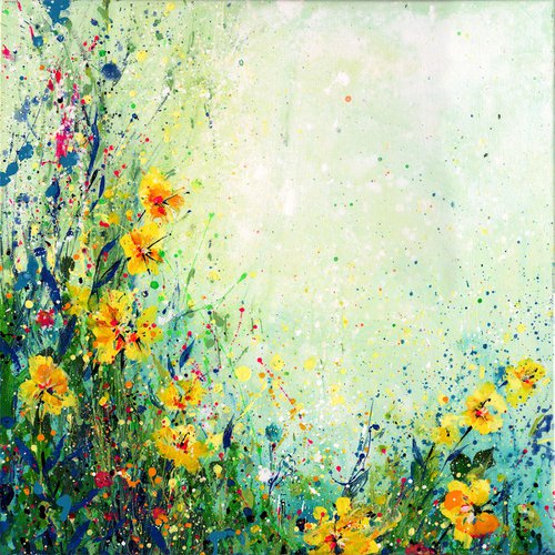 Mystic Meadow 2 - Floral art by Kathy Morton Stanion by Kathy Morton Stanion