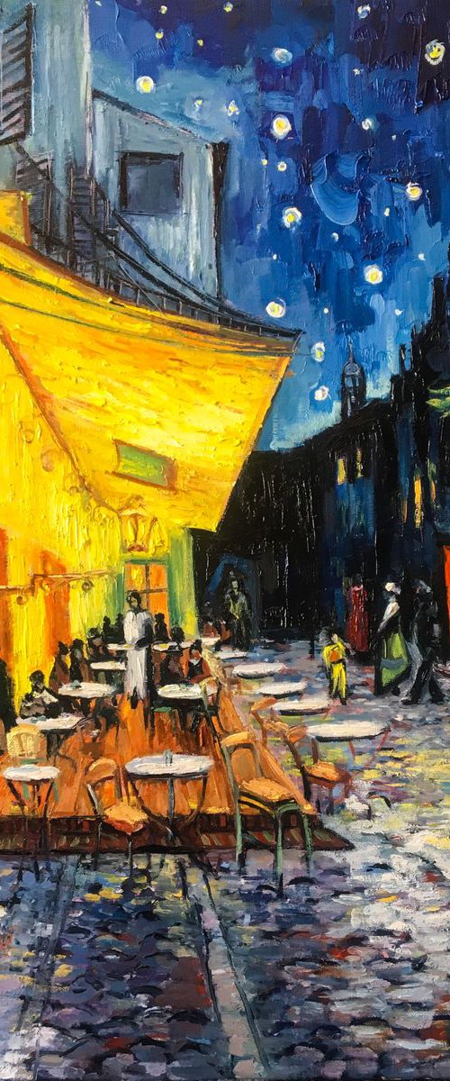 Copy of Van Gogh's "Terrace of a café at night" by Lana Frey